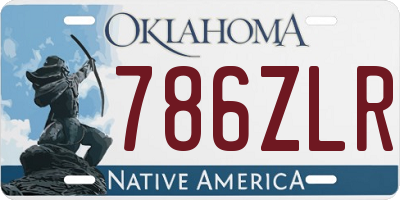OK license plate 786ZLR