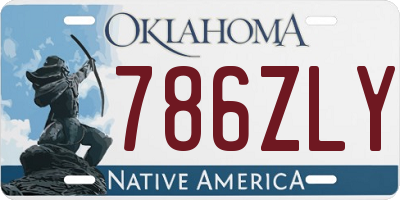 OK license plate 786ZLY