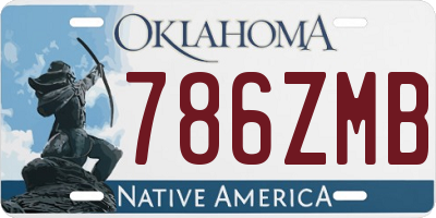 OK license plate 786ZMB