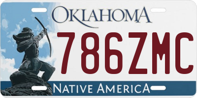 OK license plate 786ZMC