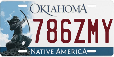 OK license plate 786ZMY