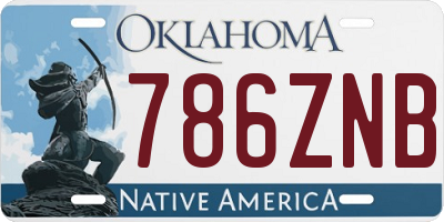 OK license plate 786ZNB