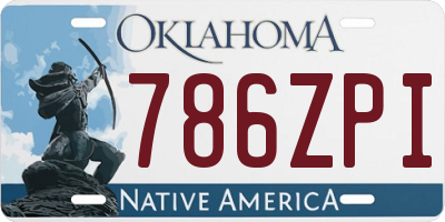 OK license plate 786ZPI