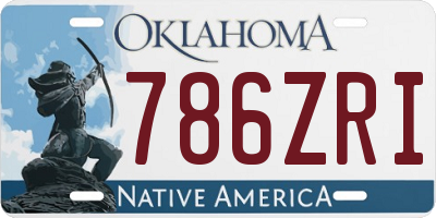 OK license plate 786ZRI