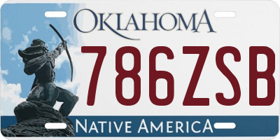 OK license plate 786ZSB