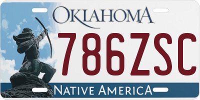 OK license plate 786ZSC