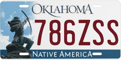 OK license plate 786ZSS