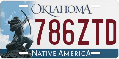 OK license plate 786ZTD