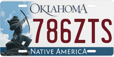 OK license plate 786ZTS