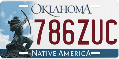 OK license plate 786ZUC
