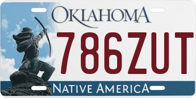 OK license plate 786ZUT