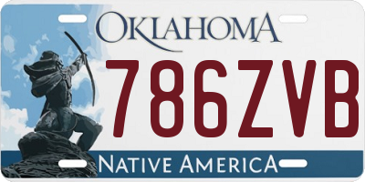 OK license plate 786ZVB