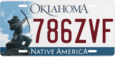 OK license plate 786ZVF