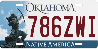 OK license plate 786ZWI