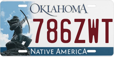 OK license plate 786ZWT