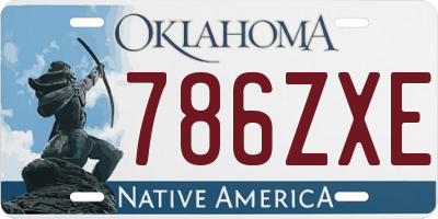 OK license plate 786ZXE