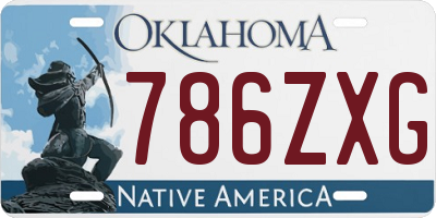 OK license plate 786ZXG