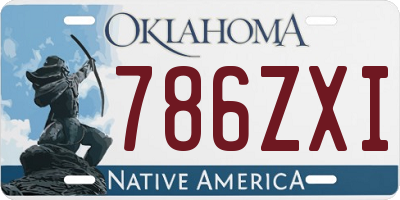 OK license plate 786ZXI