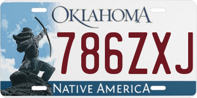 OK license plate 786ZXJ