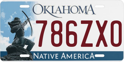 OK license plate 786ZXO