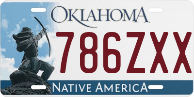 OK license plate 786ZXX