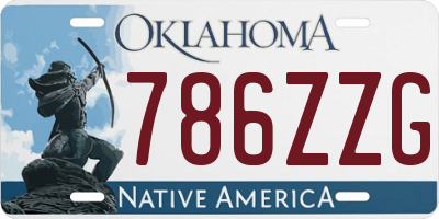 OK license plate 786ZZG