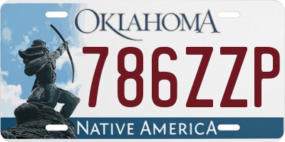 OK license plate 786ZZP