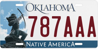 OK license plate 787AAA