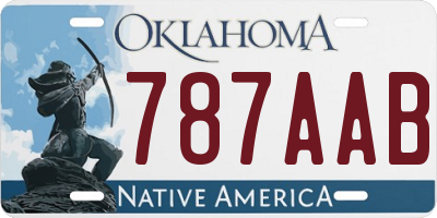 OK license plate 787AAB