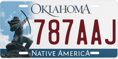 OK license plate 787AAJ