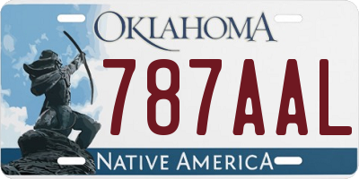 OK license plate 787AAL