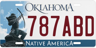 OK license plate 787ABD
