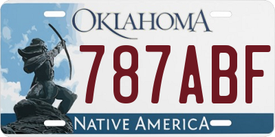OK license plate 787ABF
