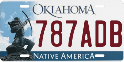 OK license plate 787ADB