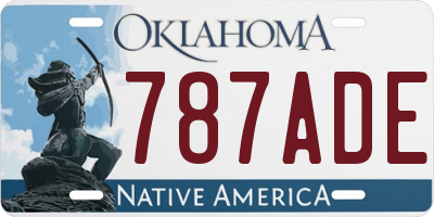 OK license plate 787ADE