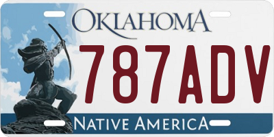 OK license plate 787ADV