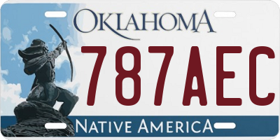 OK license plate 787AEC