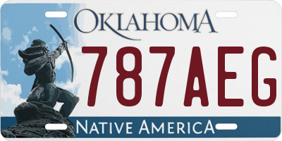 OK license plate 787AEG