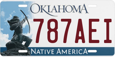 OK license plate 787AEI
