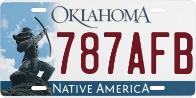 OK license plate 787AFB