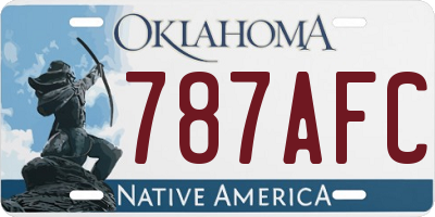 OK license plate 787AFC