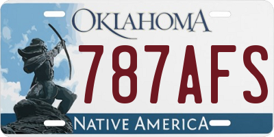OK license plate 787AFS