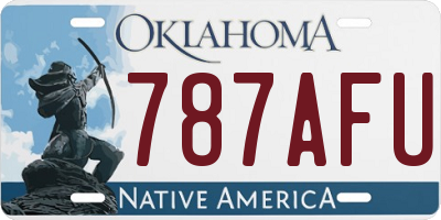 OK license plate 787AFU