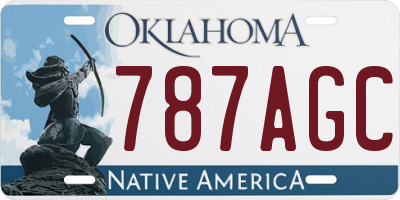 OK license plate 787AGC