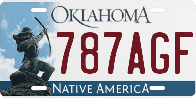 OK license plate 787AGF