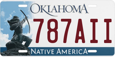 OK license plate 787AII