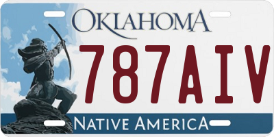 OK license plate 787AIV
