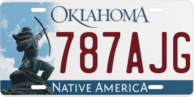 OK license plate 787AJG