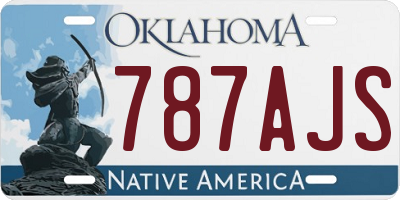 OK license plate 787AJS