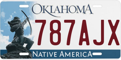 OK license plate 787AJX